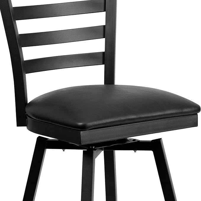 Butaco Flash Furniture Negro con Asiento de Vinilo miniatura 9