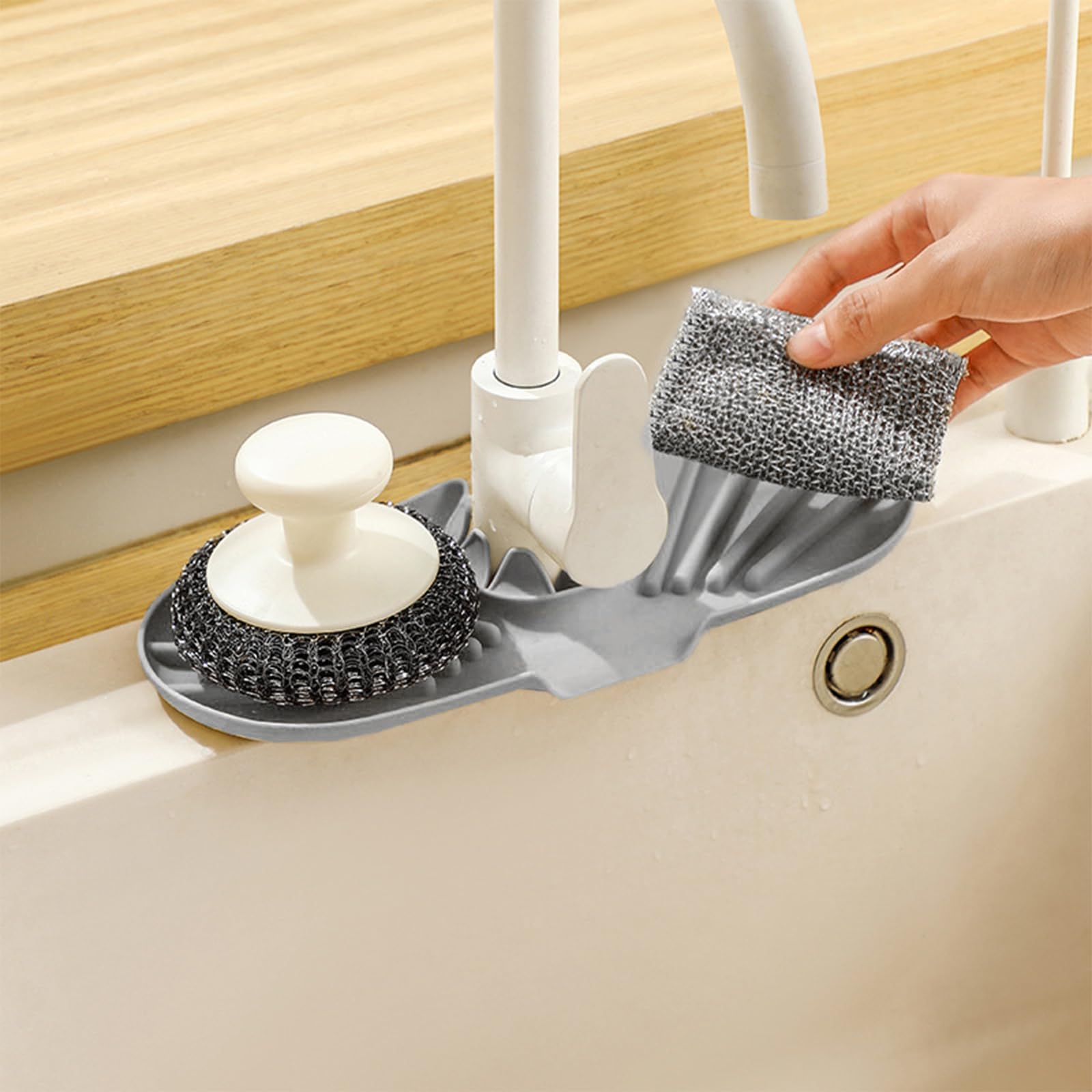 Vassoio Antigoccia Lavello 30x17,5 Cm Acciaio Inox - Con Tappetino PVC Per Bar, Ristoranti, Casa - Foto 11