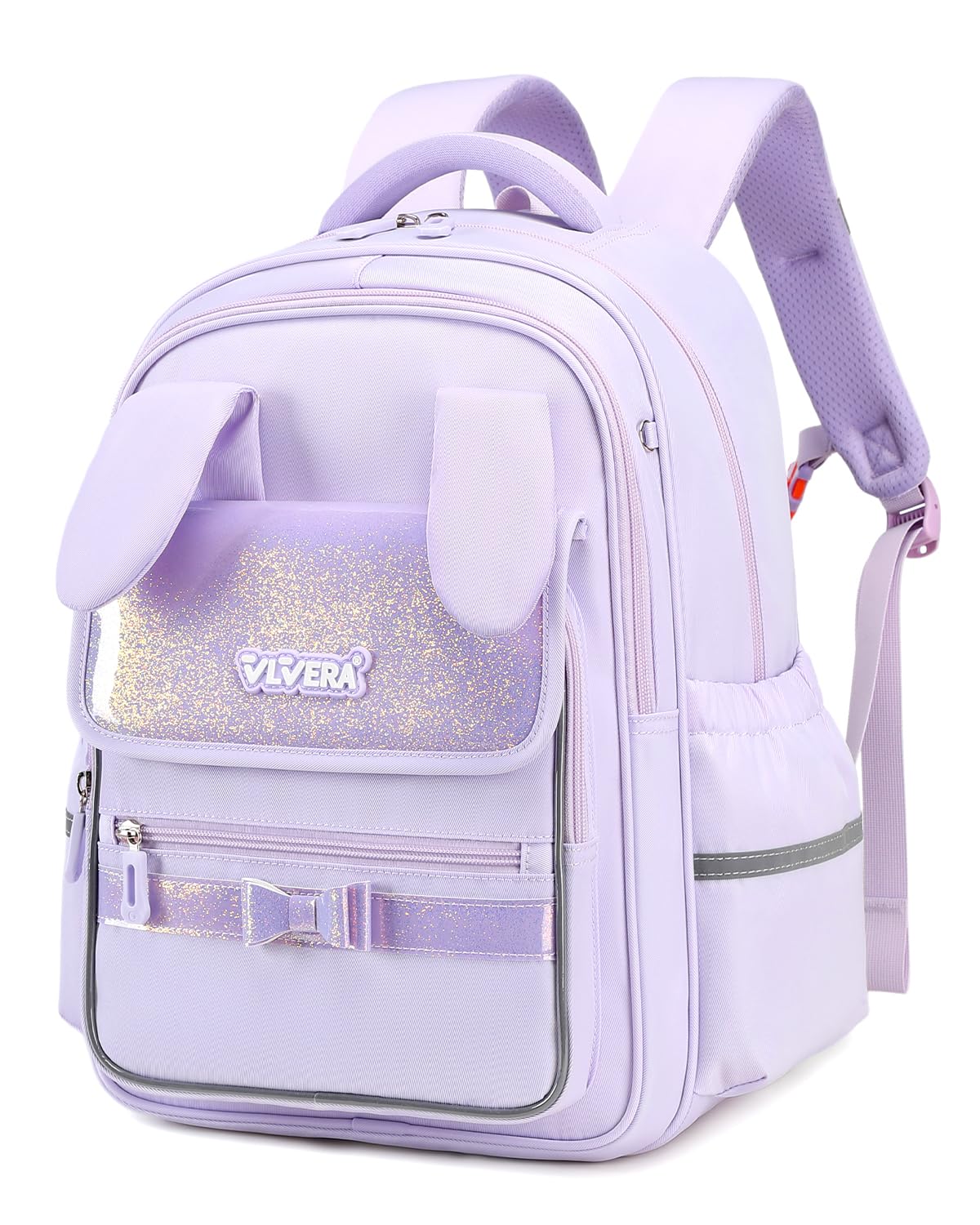 Amythe Schulranzen für Mädchen 1. - 3. Klasse - Leichter Schulrucksack mit reflektierenden Streifen, Wasserabweisend & Ergonomisch - Perfekt für Grundschüler 7-10 Jahre, Lila