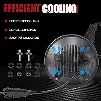 Vista 6 de BUNKER INDUST Luces antiniebla LED para 2007-2013 GMC Sierra 1500/2007-2014 Sierra 2500HD 3500HD, Kit de luces antiniebla de repuesto