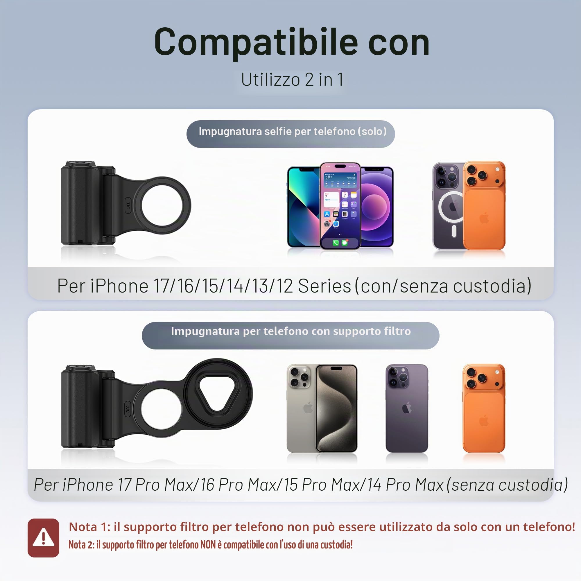 JJC Handgirp - Filtro magnetico per telefono, filtro CPL da 67 mm, kit 3 in 1 per iPhone 17 Pro Max/16 Pro Max/15 Pro Max/14 Pro Max, set di filtri magnetici a scatto per fotocamera