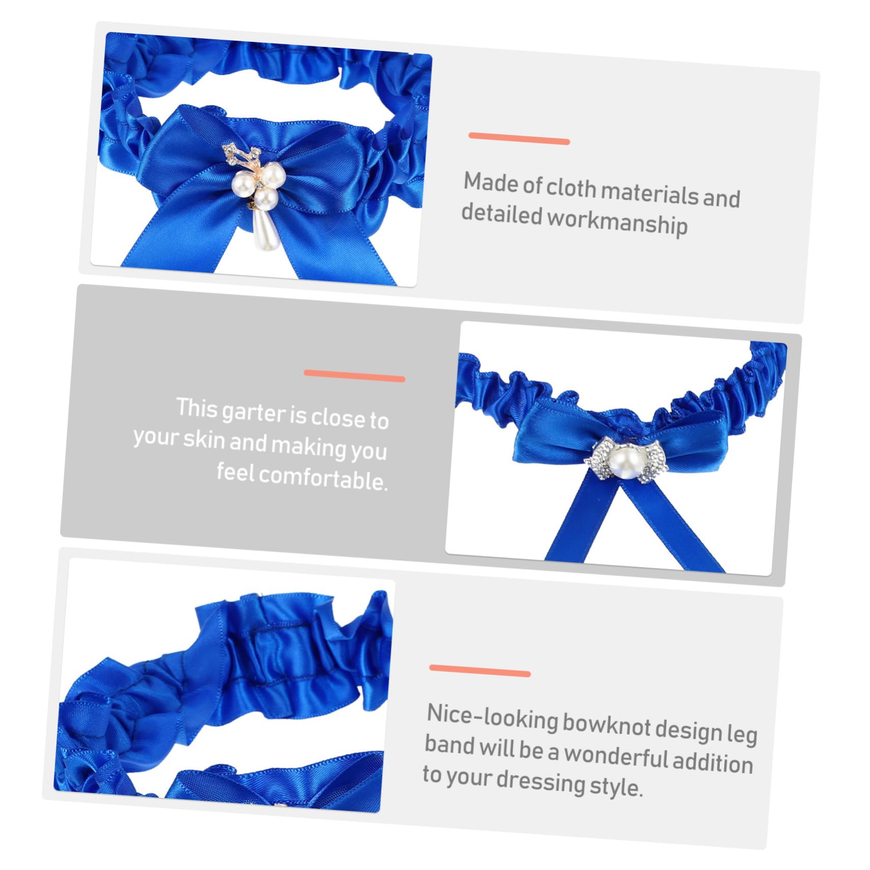 Abaodam 5 Set Di Giarrettiere Per Le Gambe in Stile Per Le Donne Set Di Giarrettiere Da Sposa in Pizzo Con Fiocco Per Matrimonio