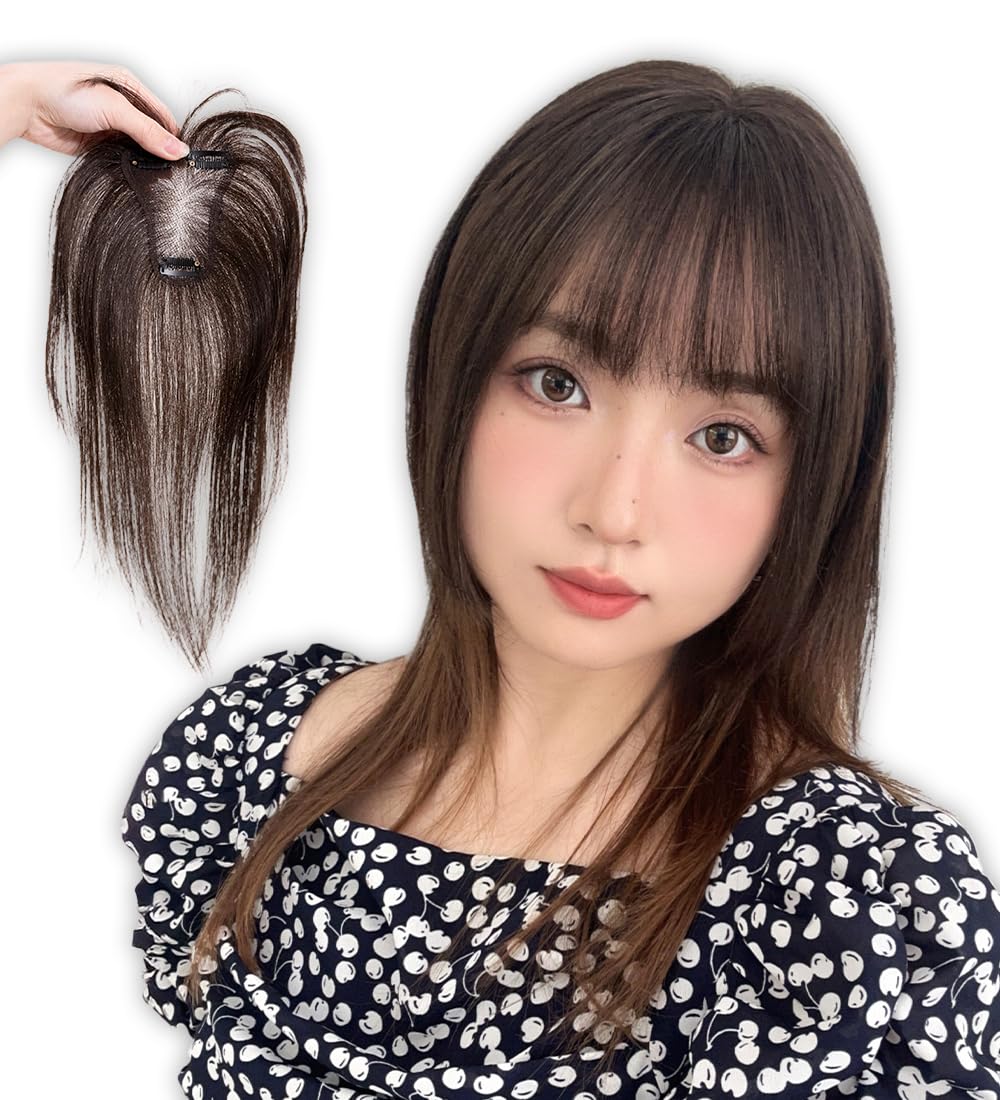 Amazon.co.jp: [ブライトララ] 呼吸ウィッグ 人毛mix ヘアピース 総