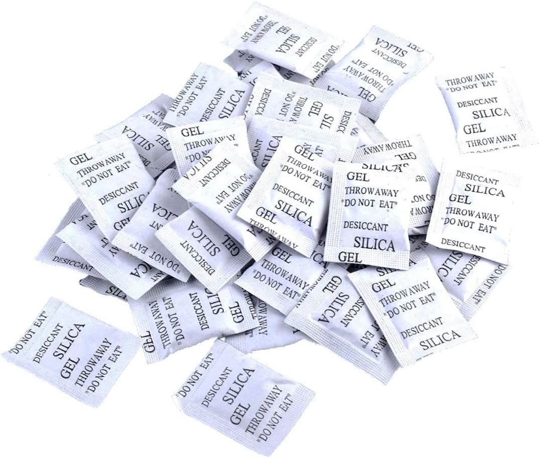 ECYC 50 Packs Silica Gel Desiccant Non-Toxic Safety Damp Moisture Absorber Drying Bags, 5g/Bag : Industrial & Scientific