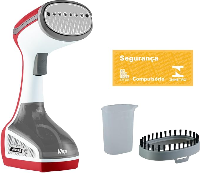 Conjunto completo do vaporizador Wapore Fast incluindo o aparelho, escova de cerdas e copo medidor