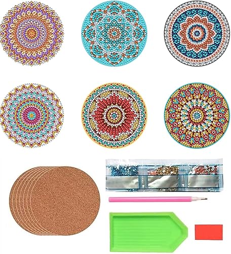 Kit de posavasos de pintura de diamantes kit de pintura de diamantes para adultos niños y principiantes manualidades de arte de diamantes para