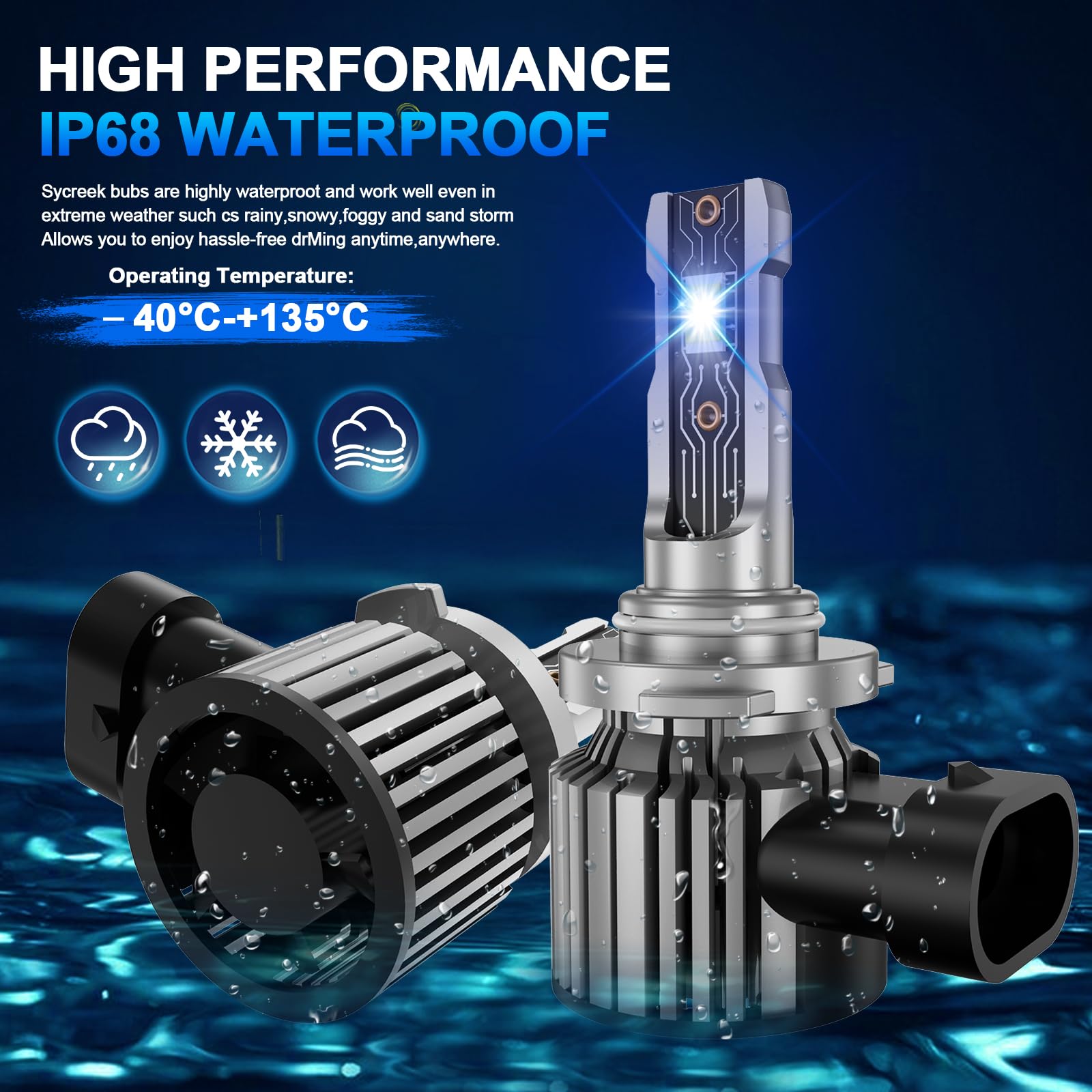 Ampoule H7 Led 2023 Améliorée Phare Pour Voiture Et Moto, CSP 100W 22000LM 600% Luminosité 6500K