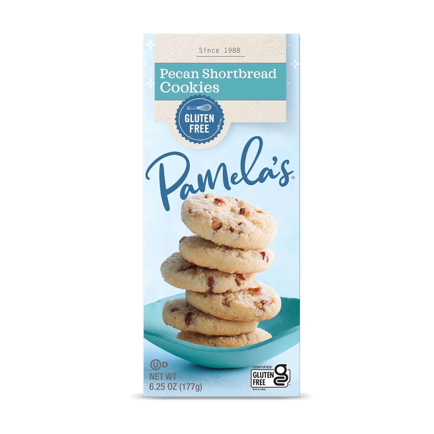 Pamelas Products Cookies Shortbread Pecan , 6.25 oz ( pack of 6)