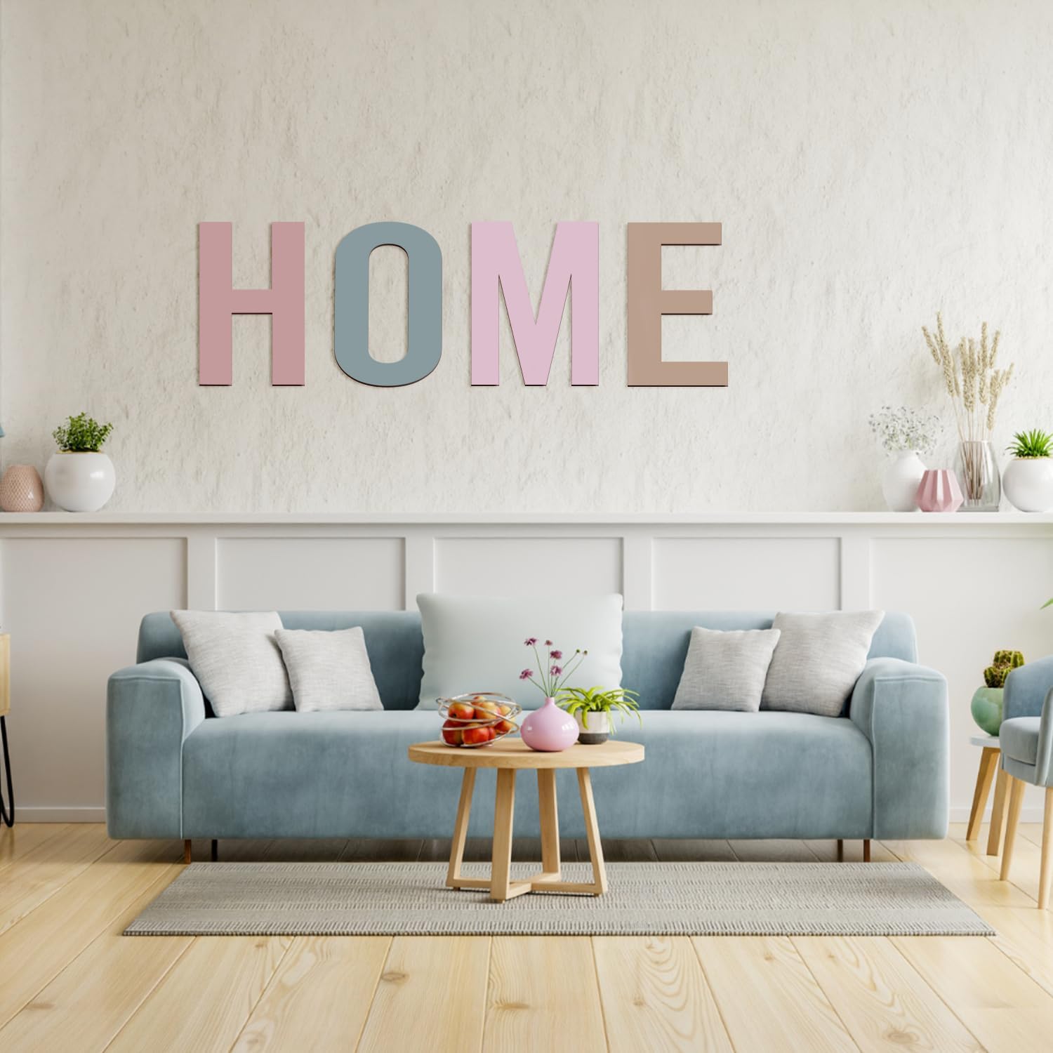 Large Wooden Letters 17 Inch Big Wooden Alphabet Letters for Wall Decor Unfinished Large Wood Letters for Nursery Decor Crafts Blank Wooden Cutout Sign for Party Birthday Wedding Decoration (A)