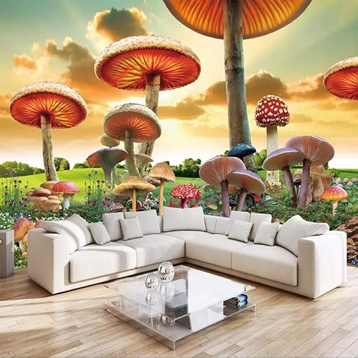 Amazon カスタム写真の壁紙おとぎ話の世界巨大なキノコ漫画の壁画子供の寝室の背景の壁の布 0x140cm 壁紙 Amazon カスタム写真の壁紙おとぎ話の世界巨大なキノコ漫画の壁画子供の寝室の背景の壁の布 0x140cm 壁紙