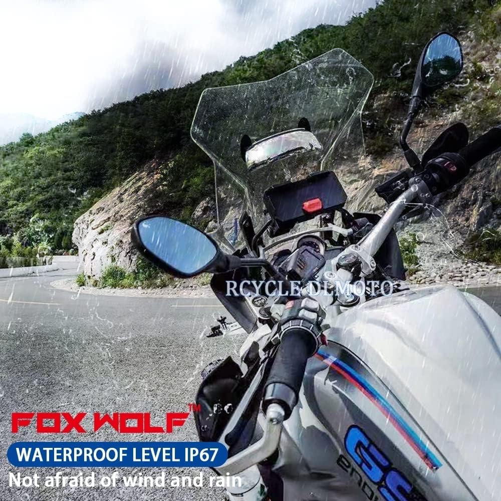 Supporto Telefono Moto Con Ricarica Wireless 15W E USB - Impermeabile IP67 Per BMW R1200GS, R1250GS, F850GS, S1000XR - 2