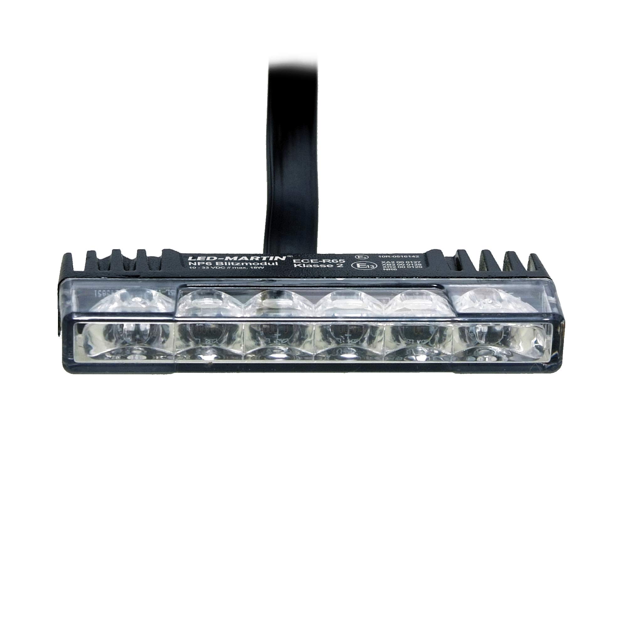 LED-MARTIN NP6 przednia lampa błyskowa - żółta - ECE-R65 klasa 2 - przełącznik dzienny/nocny