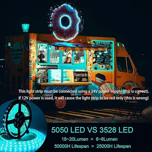 Miniatura 10 de Supernight TM - Tira de luz LED flexible de color cambiante RGB 300 luces impermeables 5050 SMD 5 m 164 pies HPC-54409 6000watts 1200 volts