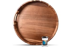 Acacia Wood Extra Large Round Serving Tray