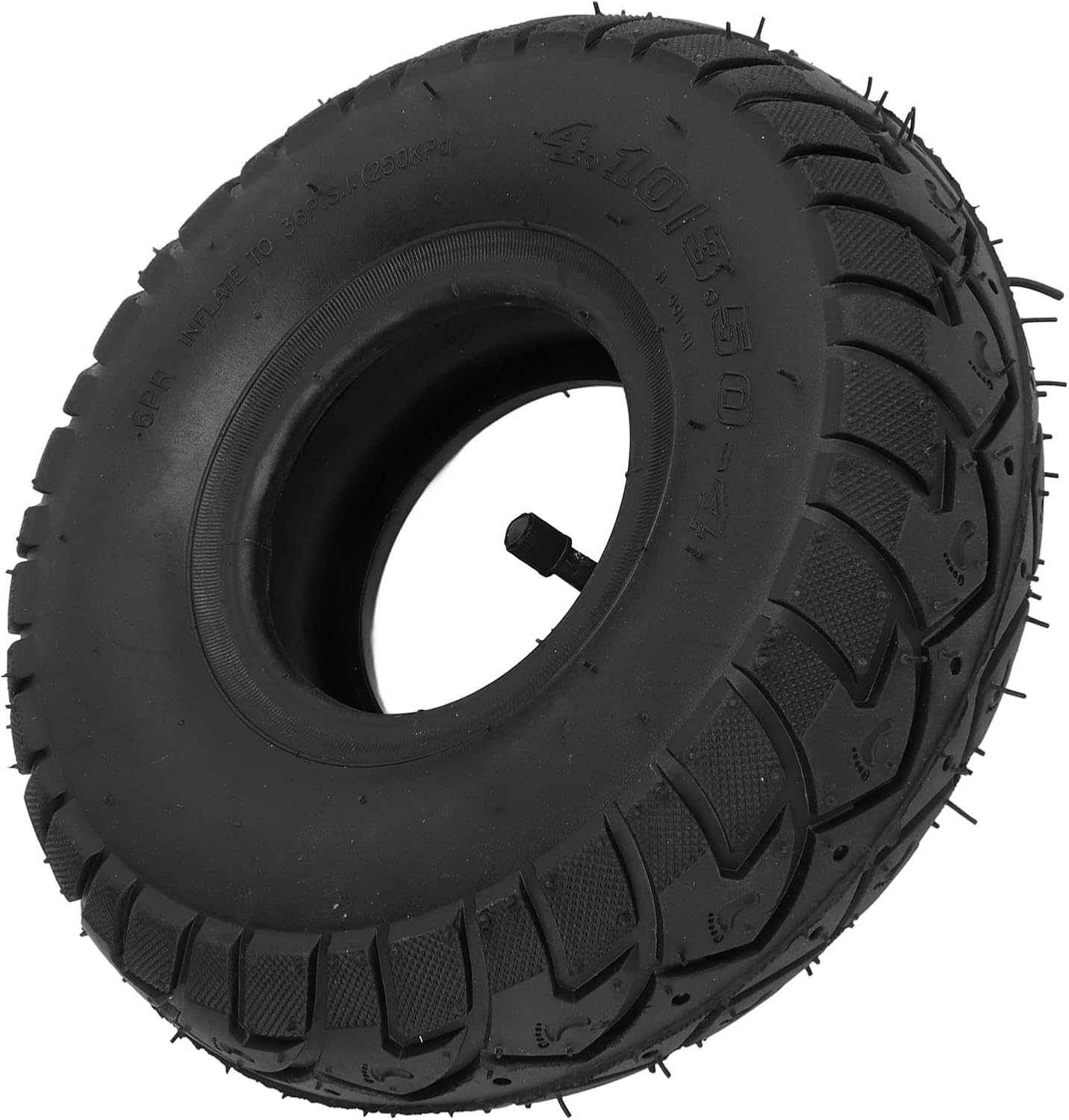 EVTSCAN 10 Inch 4.10 3.50‑4 Inner Tube Tire with Bent Valve 4.10/3.50‑4 Rubber Inner Outer Tyre Pneumatic Tire Replacement