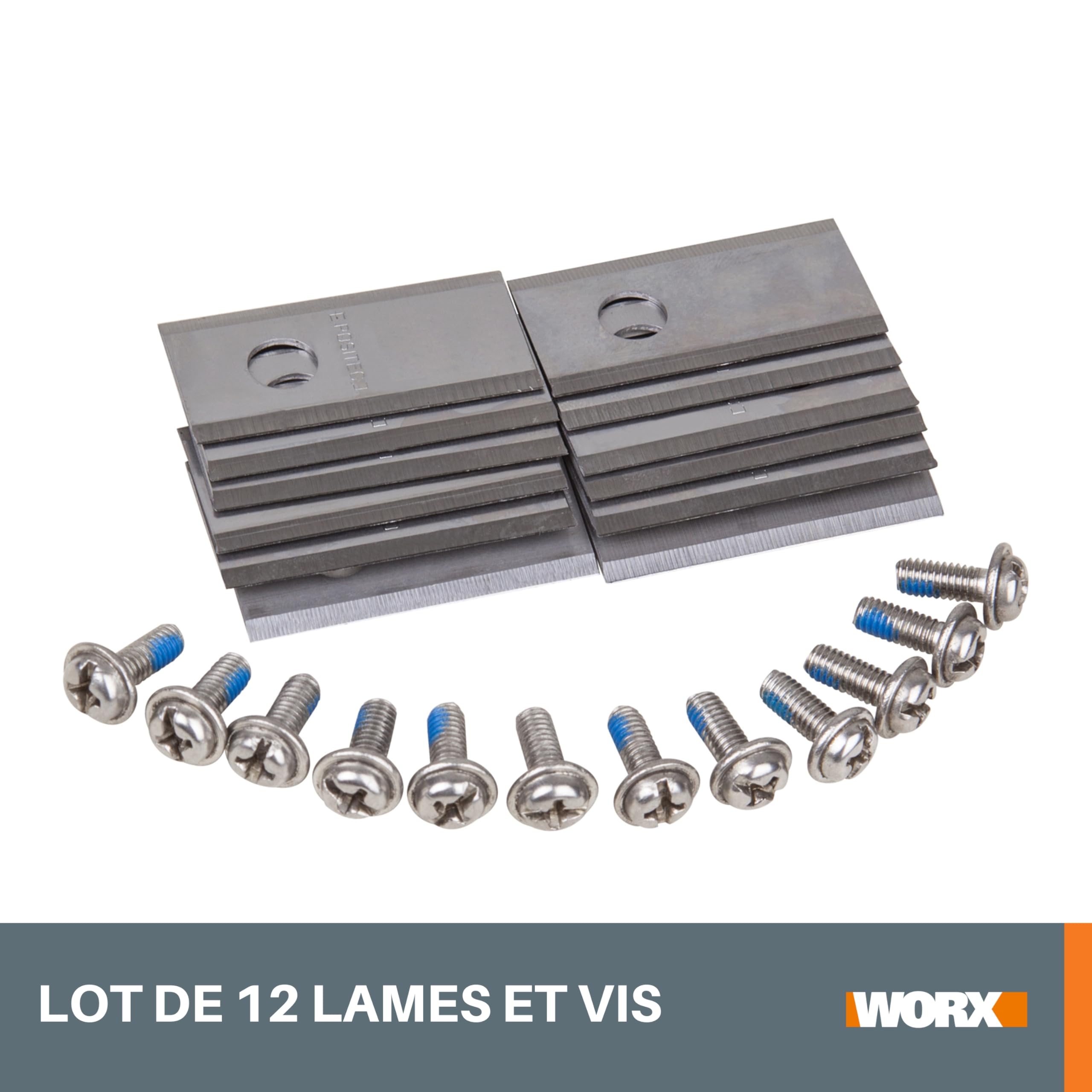 WORX WA0190 Lot 12 lames de rechange d'origine pour robots tondeuses Landroid