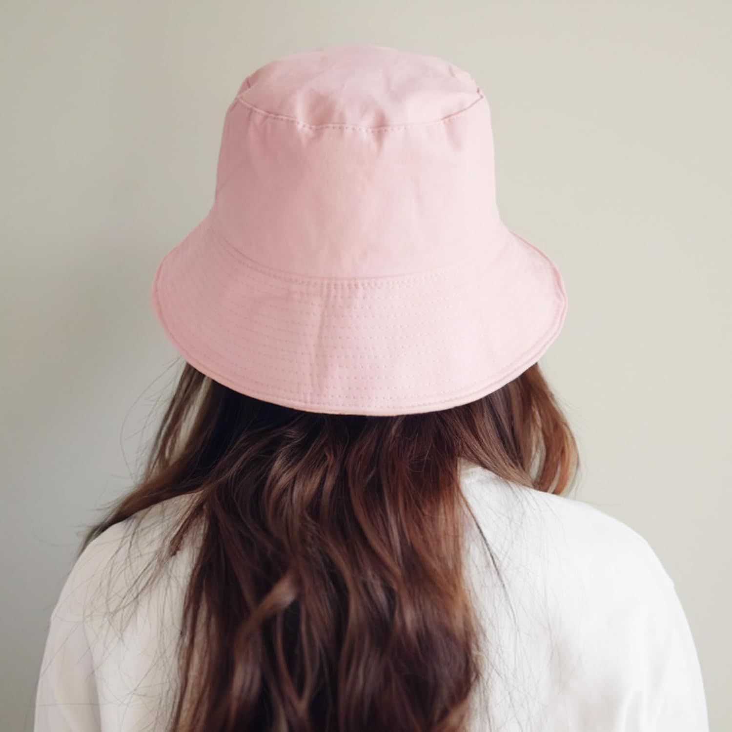 Cotton Bucket Hat for Women Wide Brim Reversible Fisherman Hats Unisex Outdoor Fishing Summer Sun Hat - Image 6