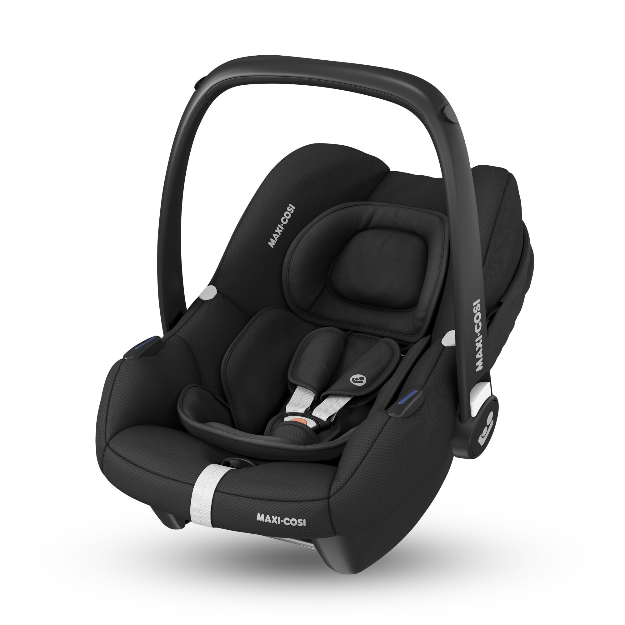 Maxi-Cosi CabrioFix i-Size, Baby Car Seat, 0–12 Months, Max. 12kg, Lightweight Car Seat Newborn (3.2kg), Large Sun Canopy, Extra Padded Seat, Fits Most Maxi-Cosi Pushchairs, Essential Black