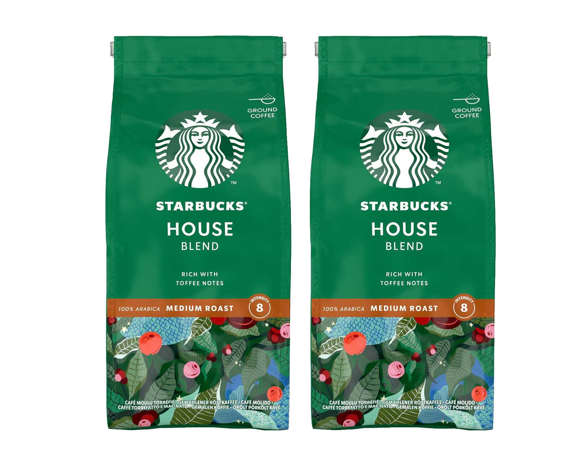 Starbuck House Blend Ground Coffee Bag 200g - Pack of 2