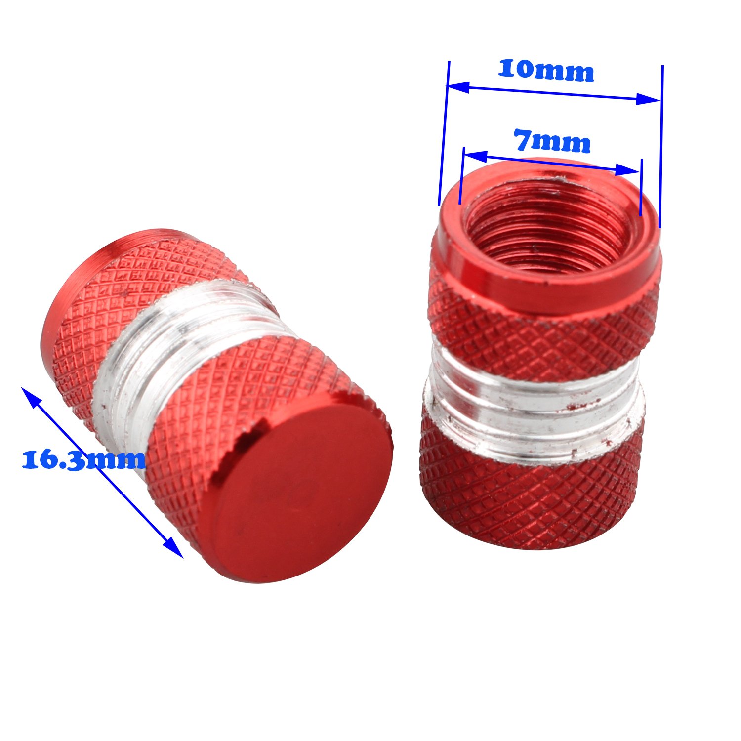 Futheda 8 Pcs En Alliage D'aluminium De Roue De Voiture Pneu Capuchons Valve Universelle Automobiles En Métal Cap Auto Pneu Valve Stem Poussière Couvertures Accessoires De Voiture (Noir