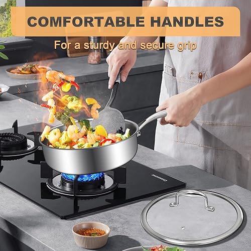 EWFEN Tri-Ply Stainless Steel Frying Pan