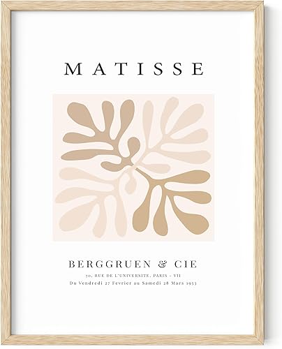 HAUS AND HUES Matisse Impresiones enmarcadas, arte minimalista para pared enmarcado, arte de pared enmarcado de Matisse, Matisse, arte enmarcado de