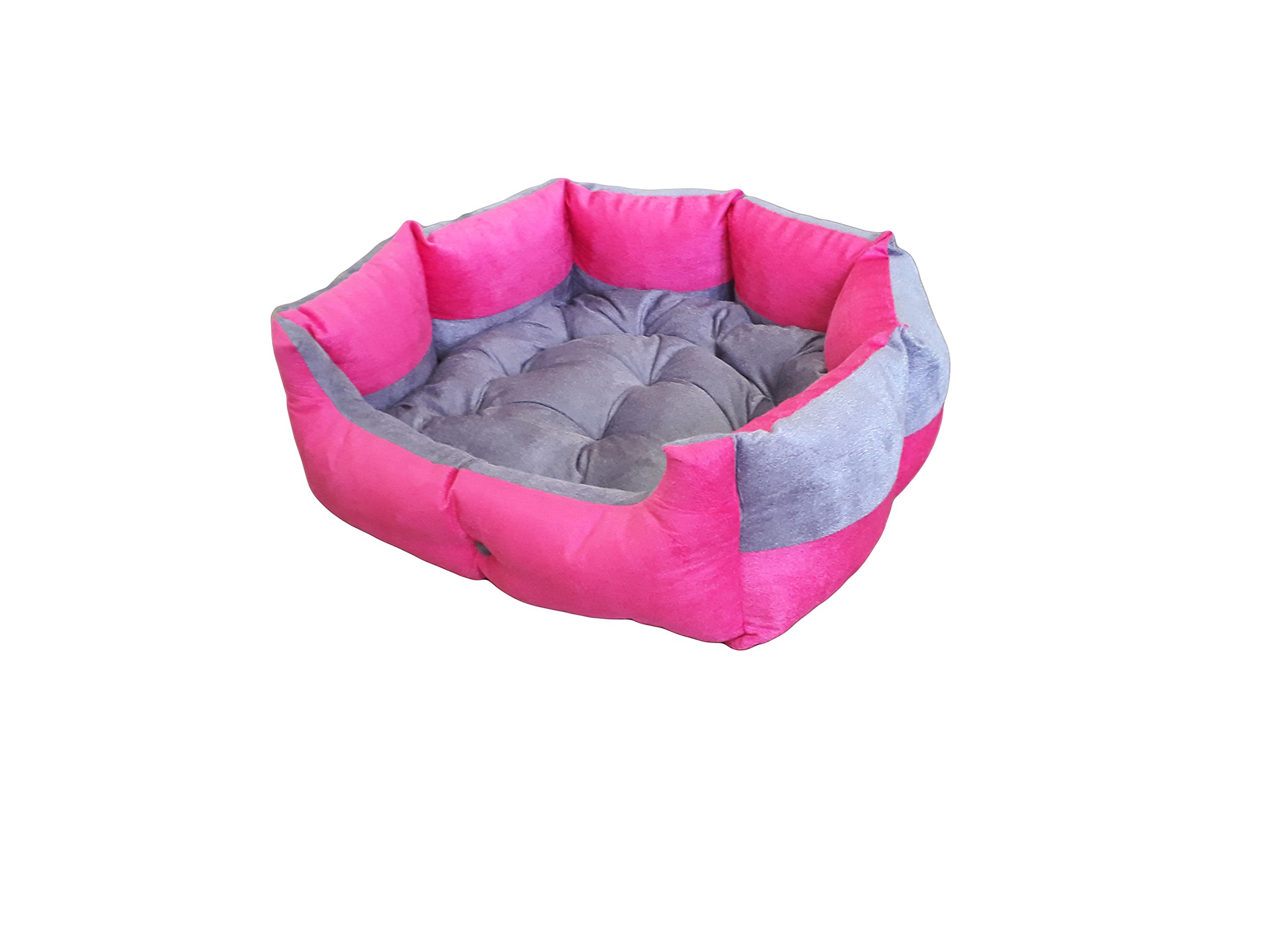 Petitude Reversable Dual (Pink & Grey) Color Ultra Soft Ethenic Designer Velvet Bed for Dog & Cat(Export Quality)-Small (B06Y2CF6F9) Amazon Price History, Amazon Price Tracker