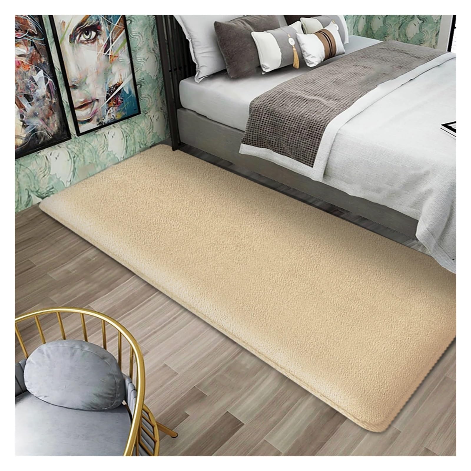 Tapis de chambre Shaggy pour réveils doux et buanderie sécurisée