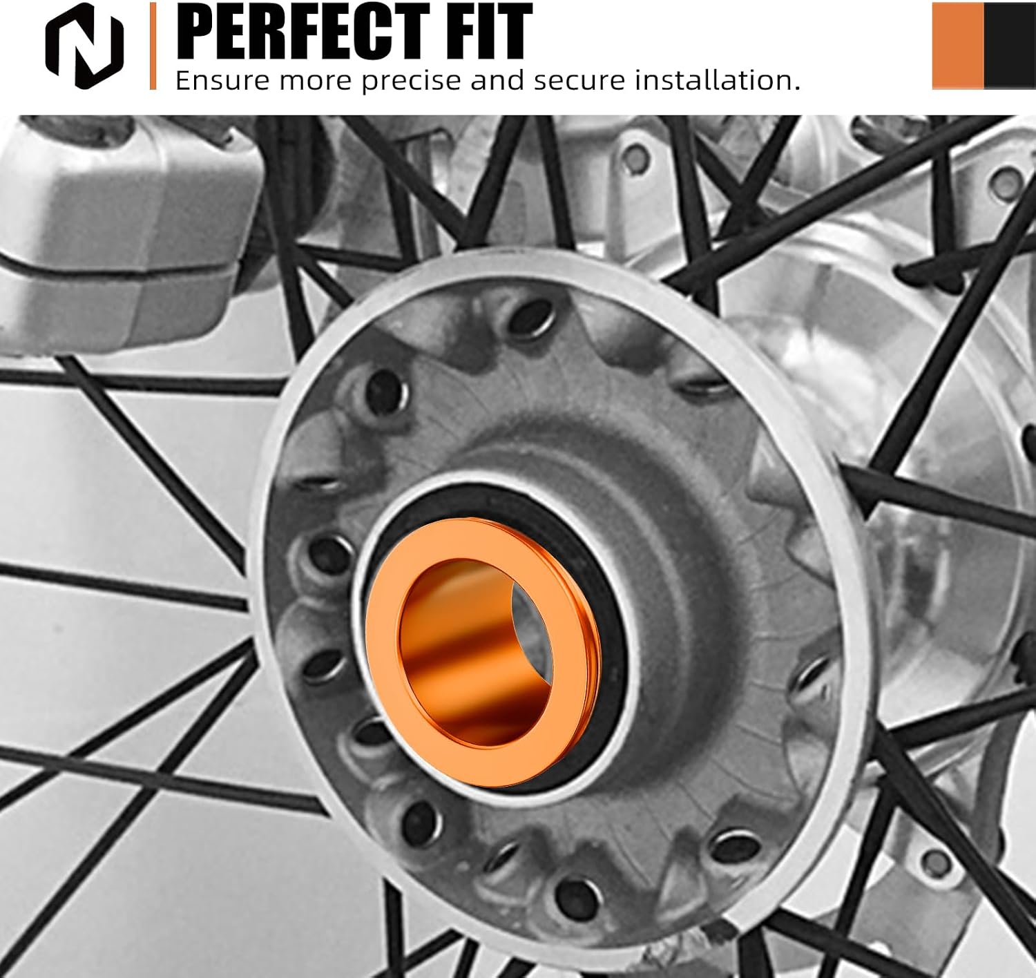 NICECNC Motorcycle Front Wheel Hub Spacers Collars Aluminum Compatible with KTM 125-530 SX SX-F XC-F 2003-2014 125-530 EXC EXC-F EXC-W XC-W SMR 2003-2015,See Fitment