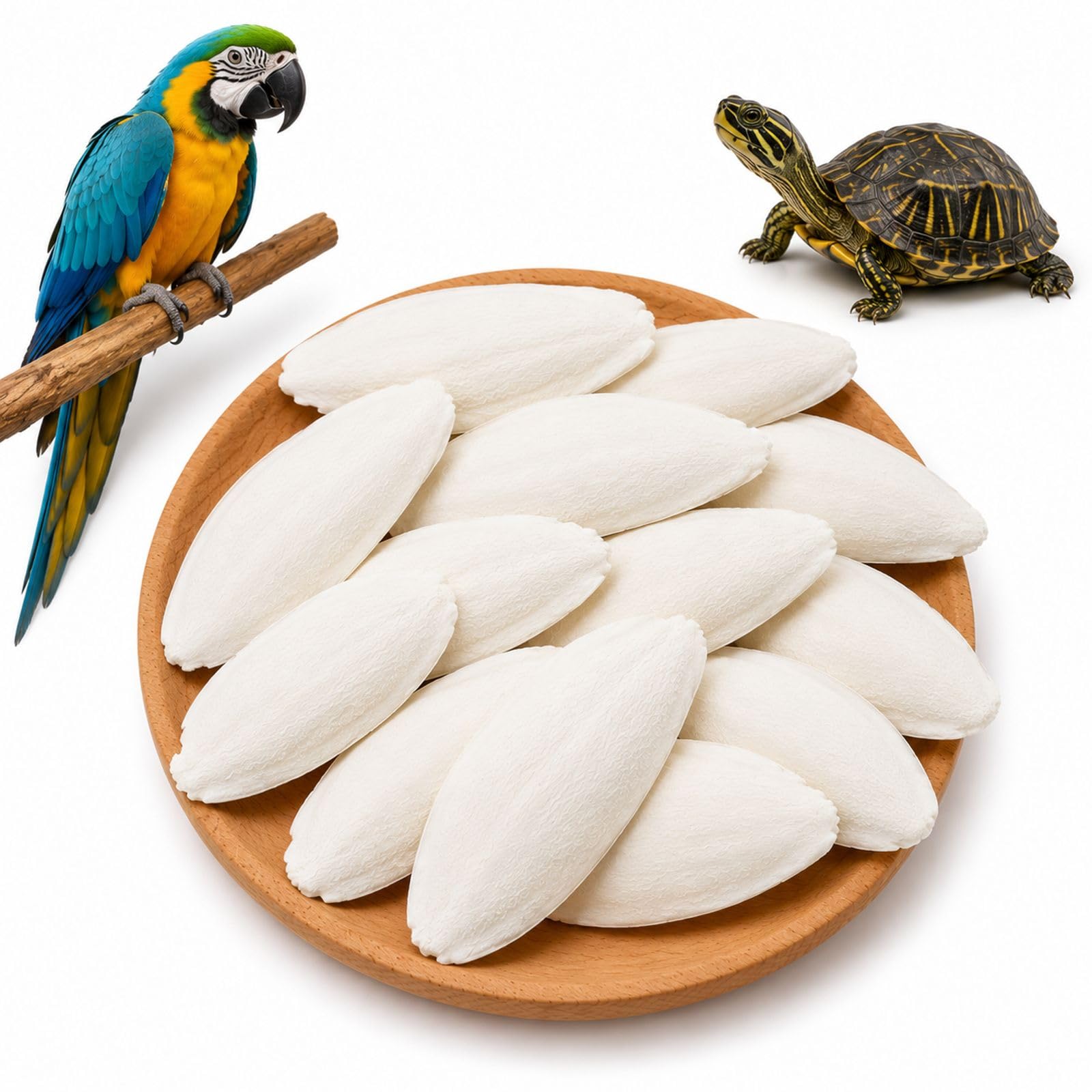 JBLJDWD 12PCS Cuttlefish Bone Set, Cuttlefish 9-12 cm Natural, Cuttle Fish for Birds, Cuttlefish Bone for Tortoise, Cuttlefish for Birds Chewing