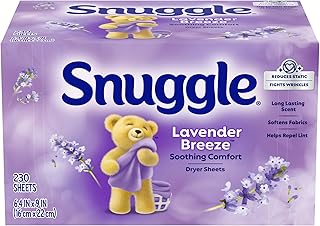 Snuggle Fabric Softener Dryer Sheets Lavender Vanilla Orchid 230ct