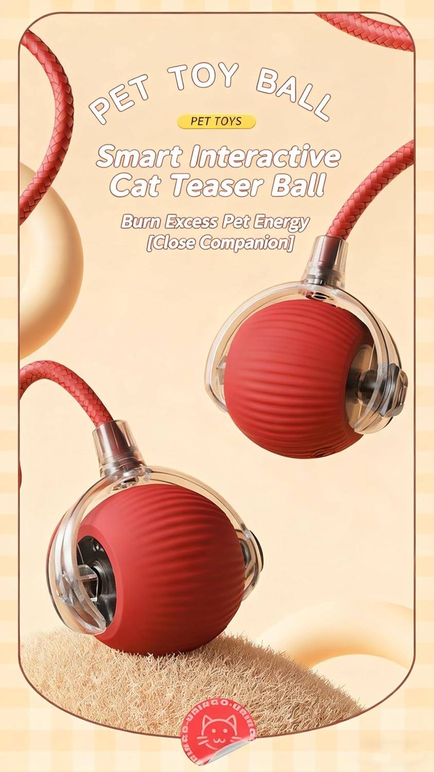 Automatic Rolling Ball Toy for Cats & Dogs. Self-Moving Electric Toy relieves Boredom. Sweet Gift for Your Furry Babies, Perfect for Small and Large Dogs. image 2