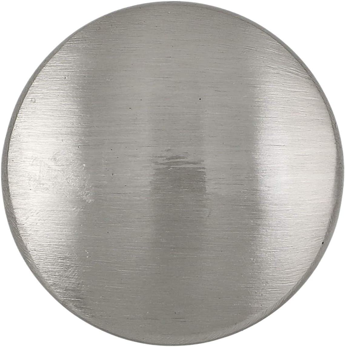 Cabinet Round Knob 1-1/4-inch Diameter 1-1/4-inch Diameter, Satin Nickel (50)