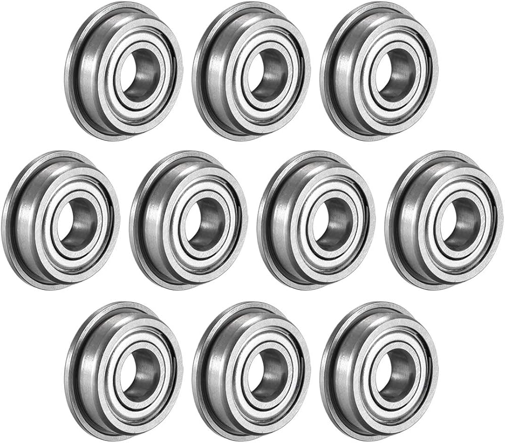 uxcell F695ZZ Flange Ball Bearing 5x13x4mm Double Metal Shielded