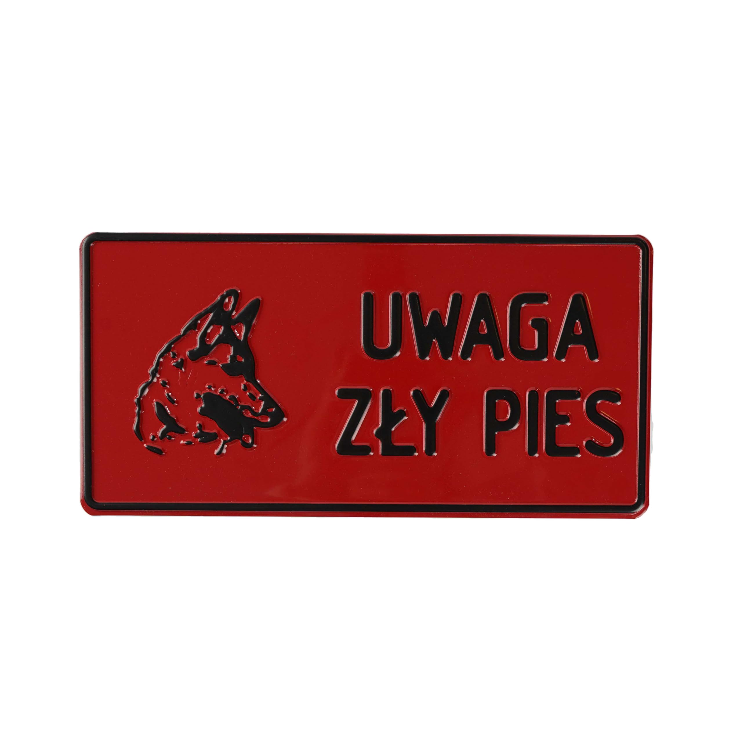Tabliczka Aluminiowa UWAGA ZŁY PIES Tablica 14 X 29 Cm, Odporna Na Warunki Atmosferyczne, Tablica Informacyjna do Powieszenia Na Ogrodzeniu, Bramie
