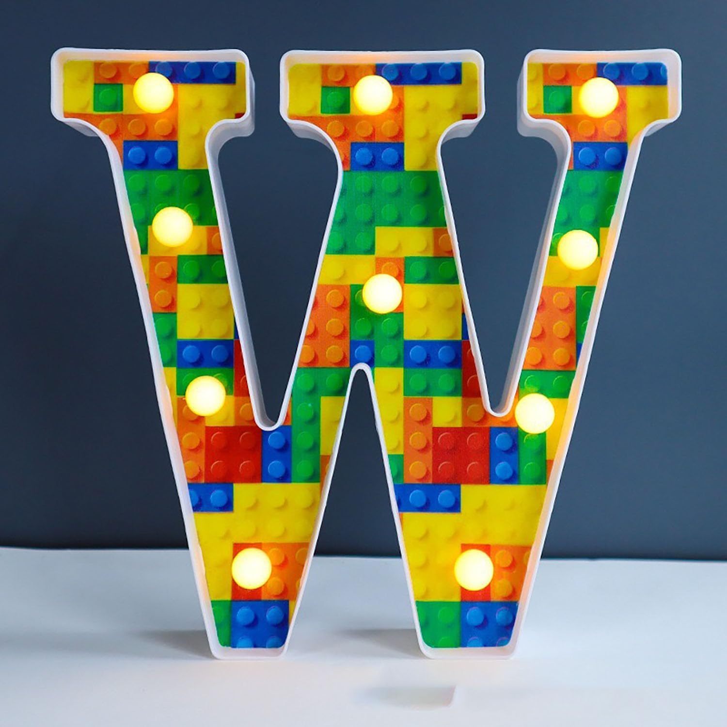 Jemnpela LED Marquee Letter Number Sign Lights Glitter Light Up Alphabet Figure Night Light for Birthday Party Wedding Home Bar Holiday Wall Decoration