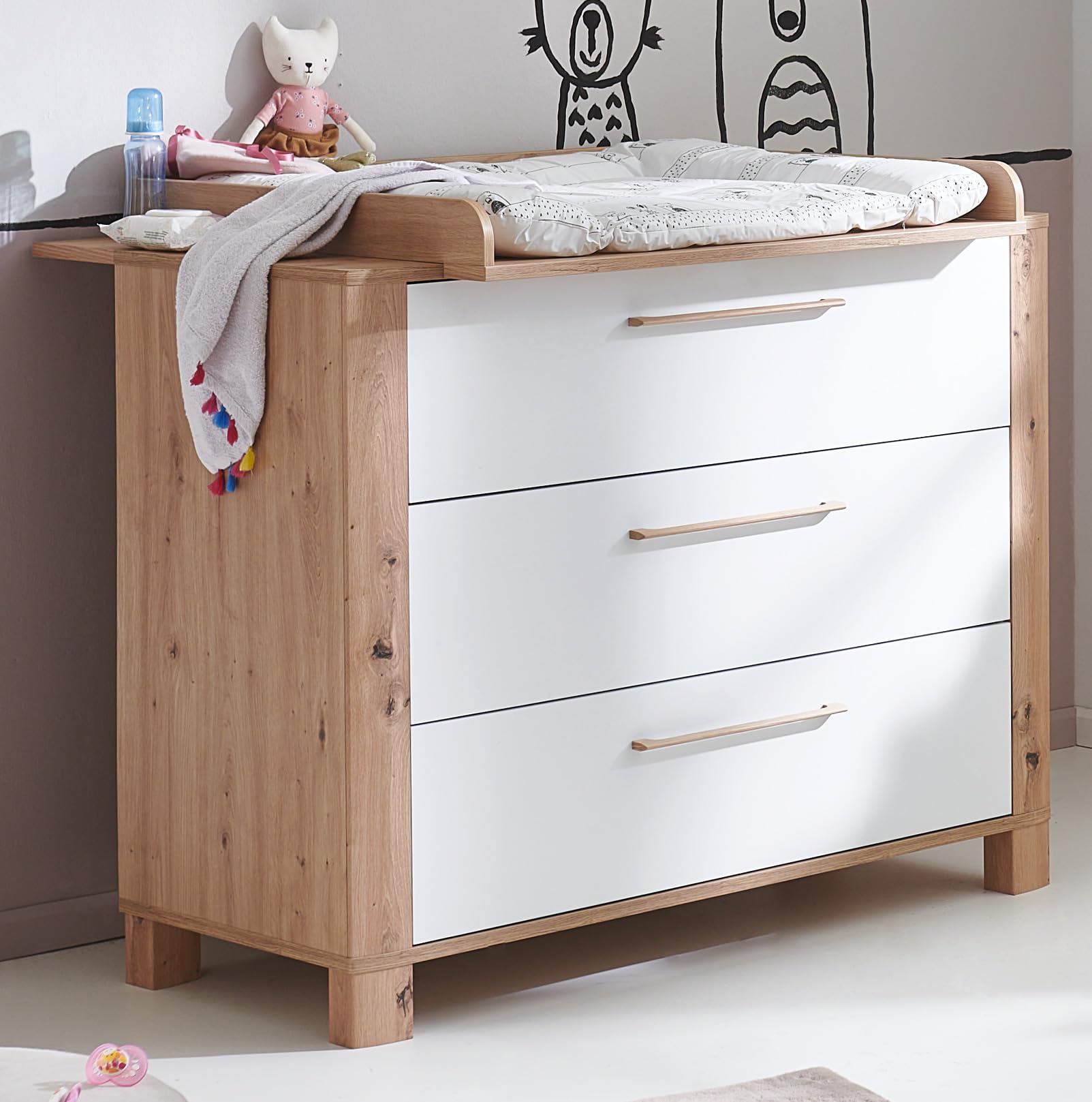 Babyzimmer Set Marlon 2. teilig Bett Wickelkommode