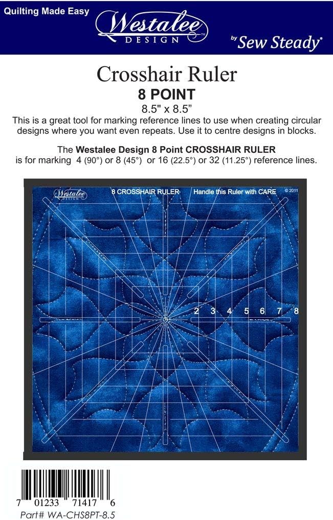 Westalee Design 8 Point Crosshair Ruler (8.5" x 8.5")