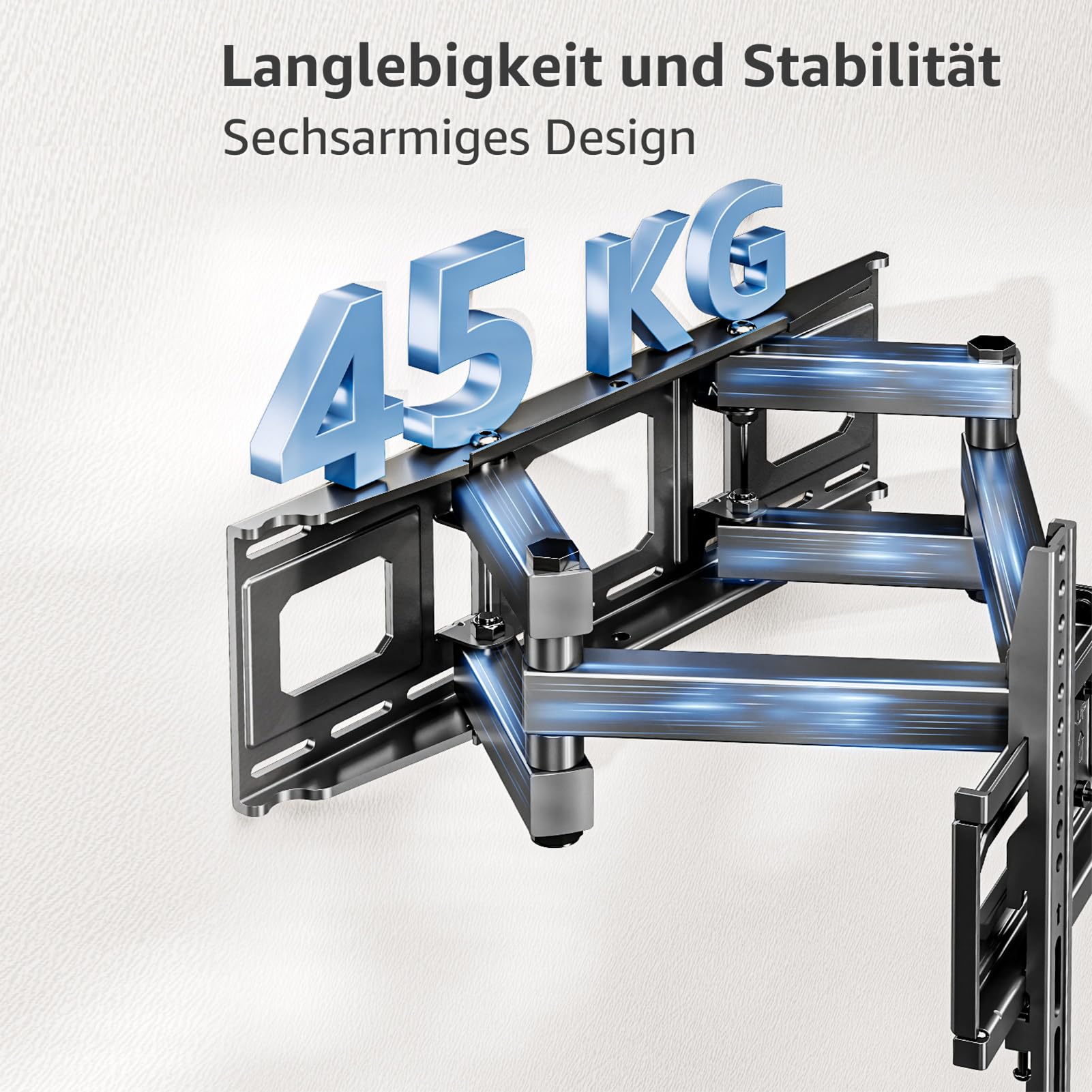 MOUNTUP TV Wandhalterung Schwenkbare Neigbare TV Halterun für 26-70 Zoll Flach & Curved LCD LED Fernseher bis zu 45kg, Max VESA 400x400mm