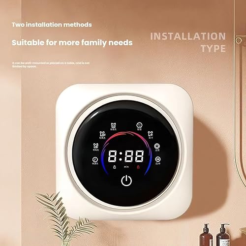 Miniatura 5 de Smart Mini Wall-Mounted Underwear Washer Dryer Combo, Automatic Washing Machine with Digital Display, Compact Countertop Design for Lingerie and