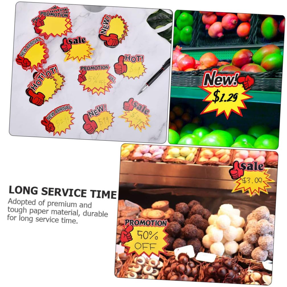 100stücke Preisetiketten Werbungsschild Auffällige Preisschilder Für Supermarkt Einzelhandel Fundraising Garage Schule Buntes Design