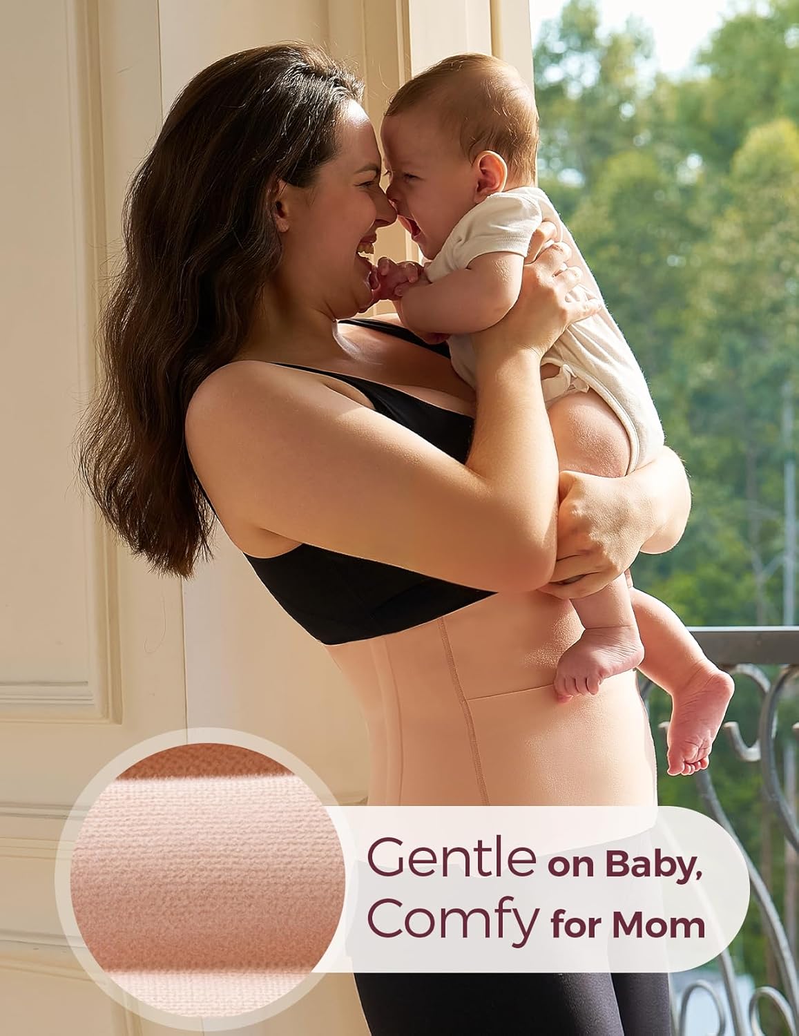 Momcozy Ergowrap Abdominal Binder Postpartum, Post Surgery Belly Binder with 3D Lifting & Back Support, 9" Tummy Tuck Compression Garment