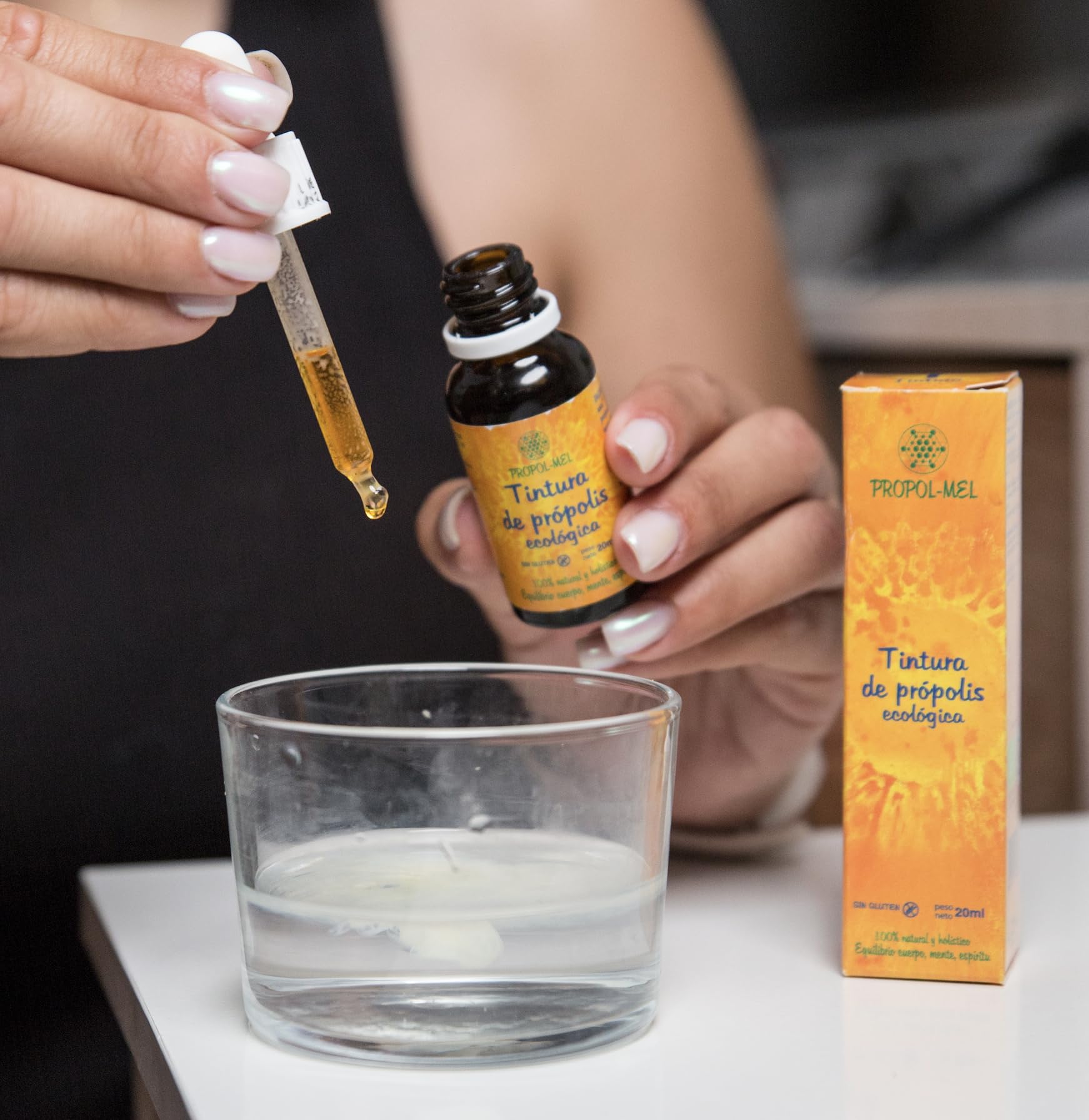 Pack x 2 - Nalewka z propolisu - 20 ml - BIO. Wspomaga dobre samopoczucie gardła. 100% naturalny. 15% waga/objętość.