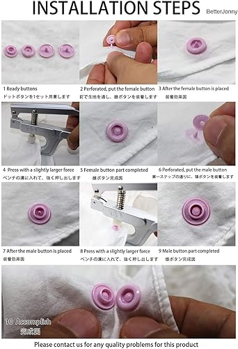 Miniatura 7 de 1 juego de alicates a presión KAM Kit de alicates de mano para broches de presión sin coser, botón de presión, fijador de prensa para broches T3 T5