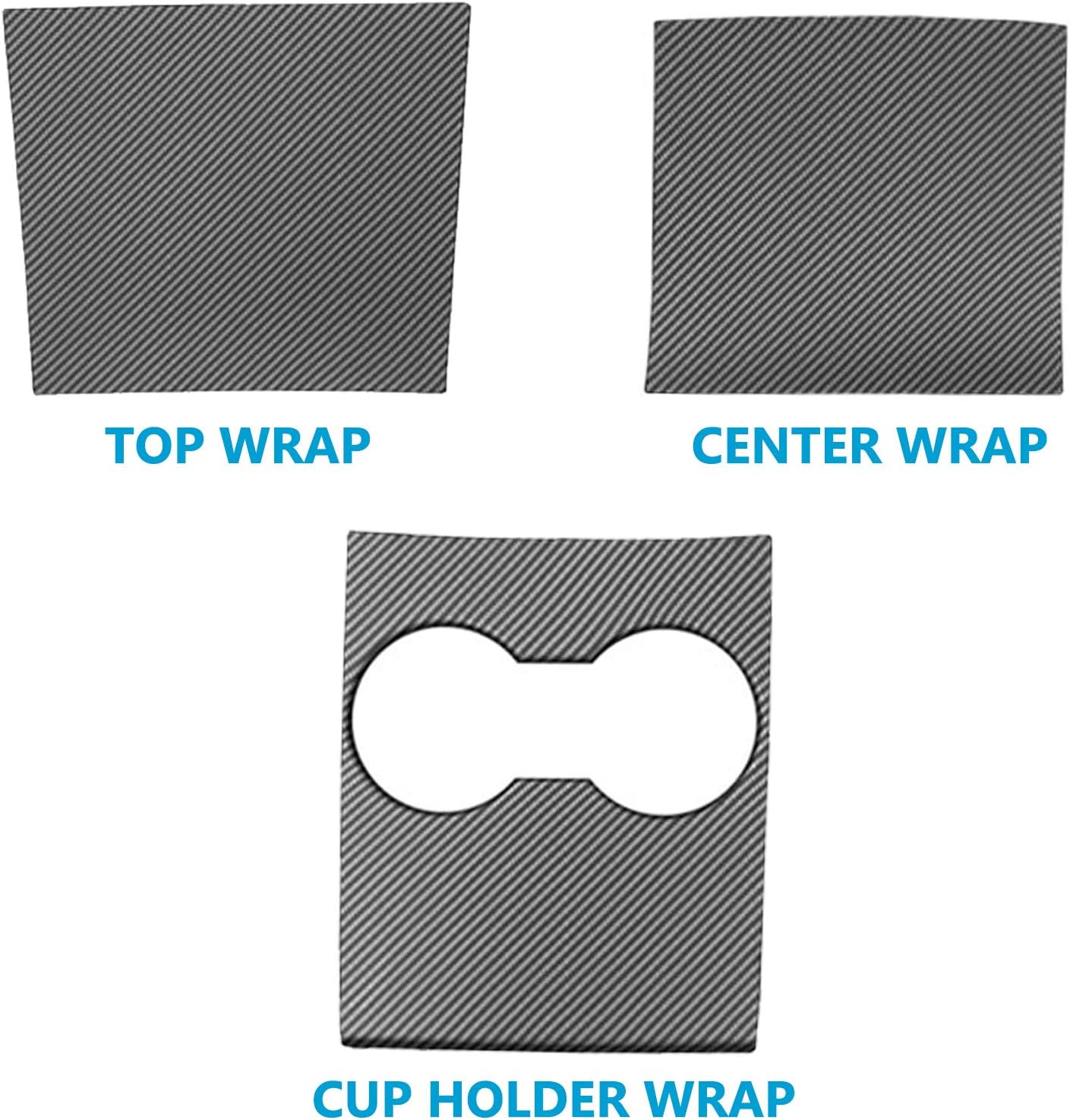 BMZX for Tesla Model 3 for Model Y Center Console Wrap ABS Carbon Fiber Pattern Console Cover Interior Decoration Wrap Kit - for Tesla Model 3 for Model Y 2017-2020 Accessories