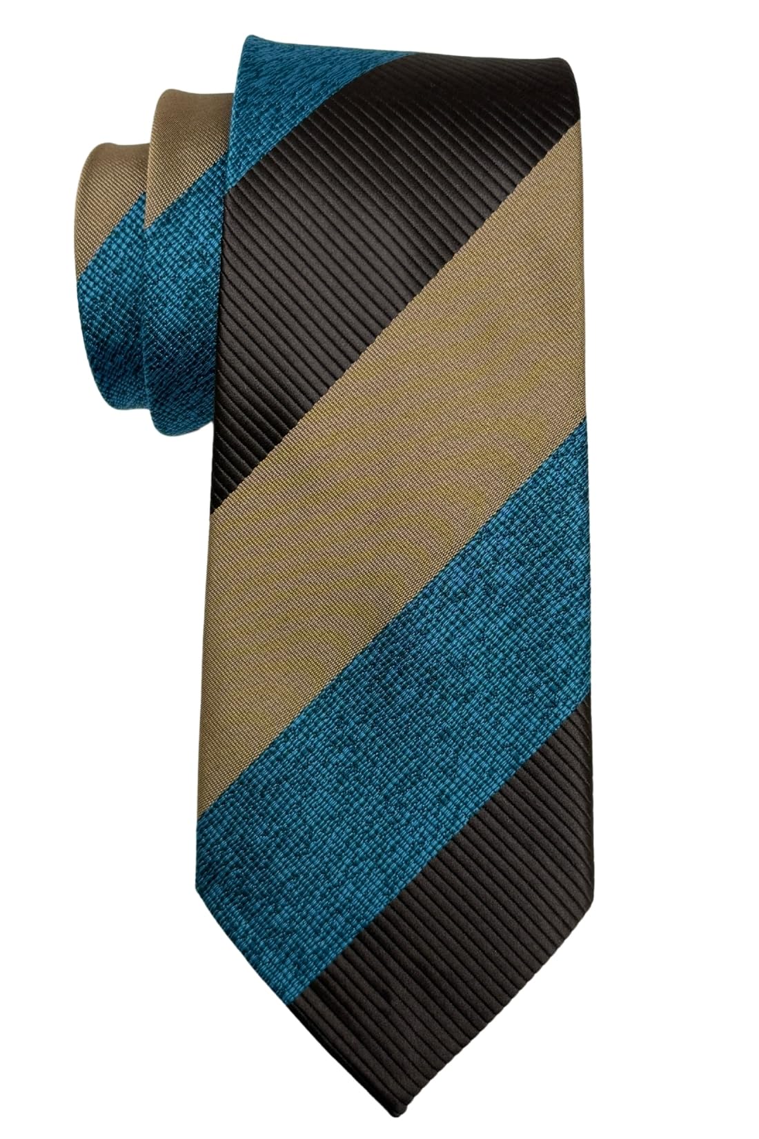 the tie hub Diagonal Striped Silk Necktie For Men-picture-26