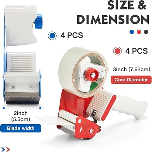 Miniatura 2 de Harloon Pistola dispensadora de cinta de embalaje para cinta de 2 pulgadas de ancho, pistola de cinta de mano para envíos de embalaje industrial,