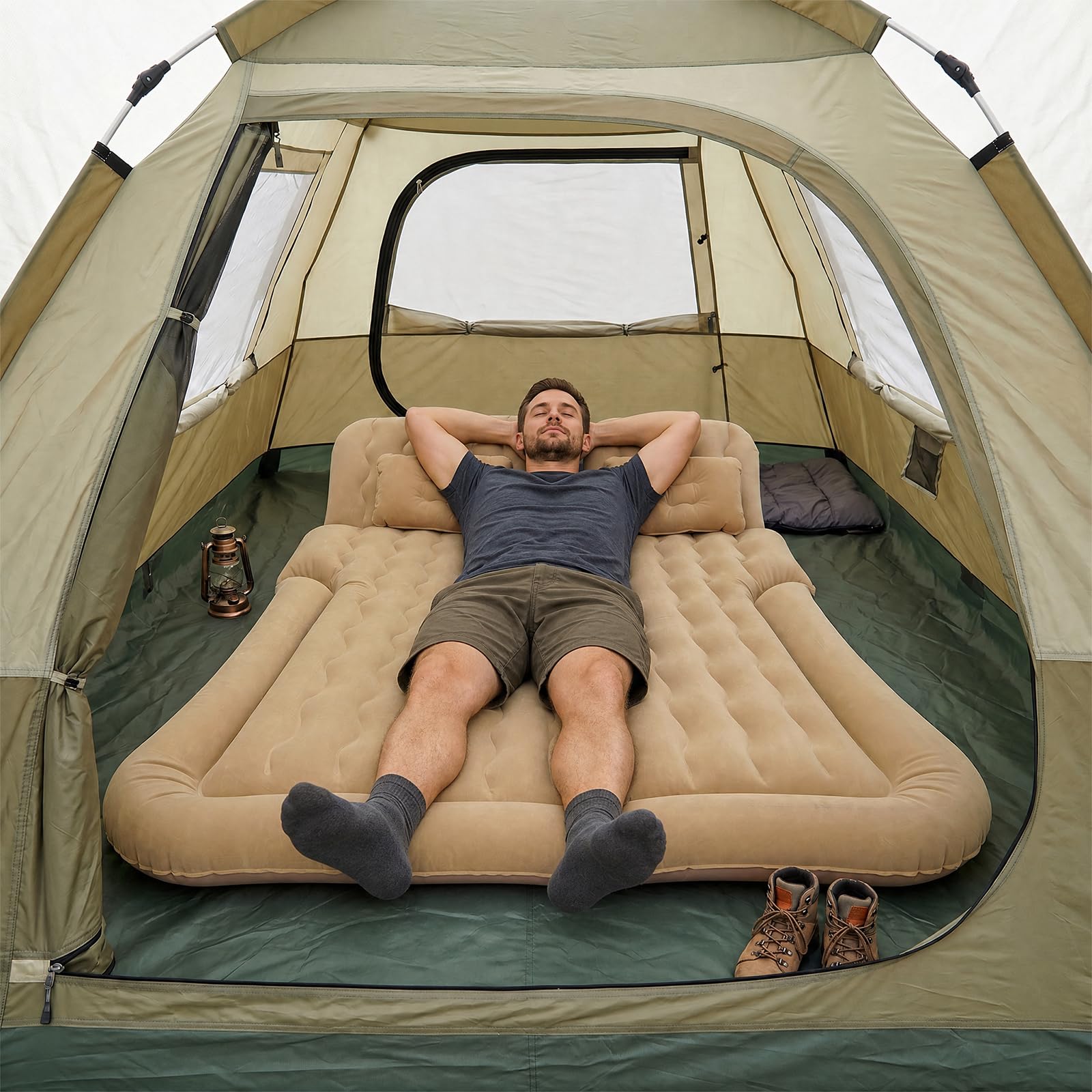 Colchón hinchable para coche SUV con bomba de 12 V, cama para asiento trasero y camping