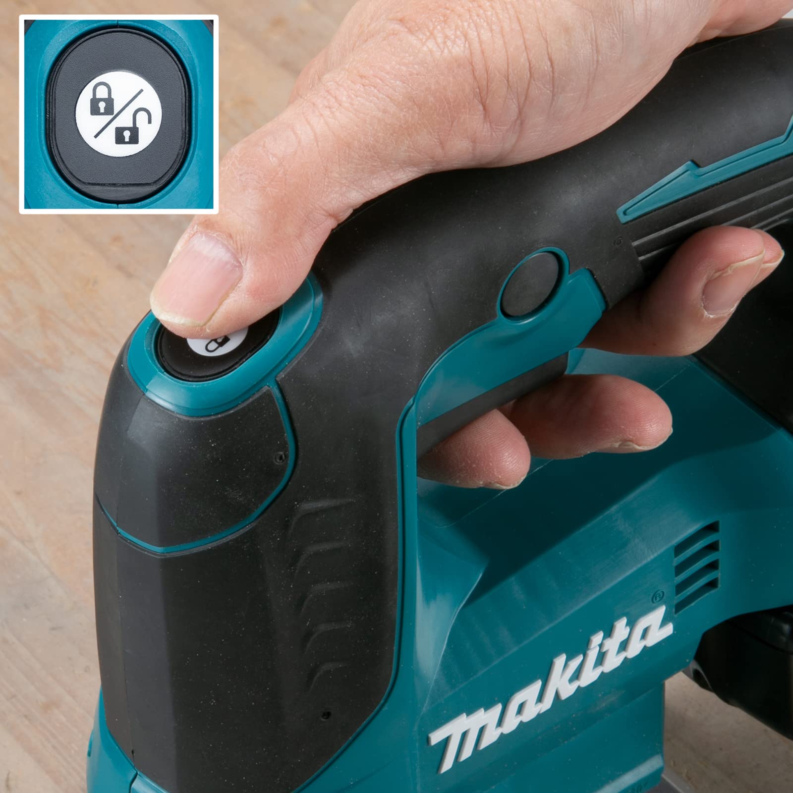 Makita DJV184RTJ 18V Li-Ion LXT Brushless Jigsaw completo di 2 batterie da 5,0 Ah e caricatore fornito in una custodia Makpac