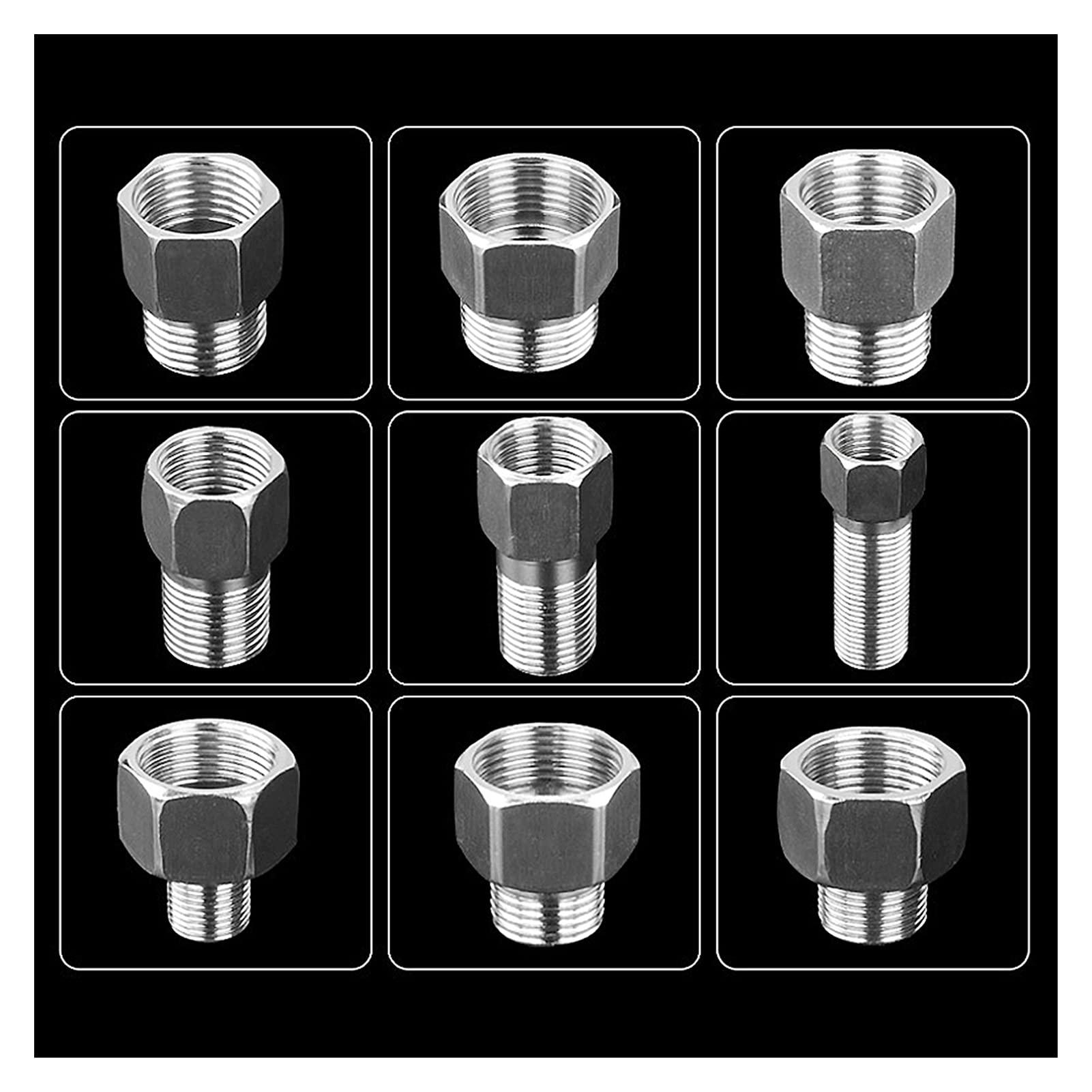 Tuyau d'irrigation de jardin sans fuite grâce au connecteur fileté inox 1/2" 3/4" 1"